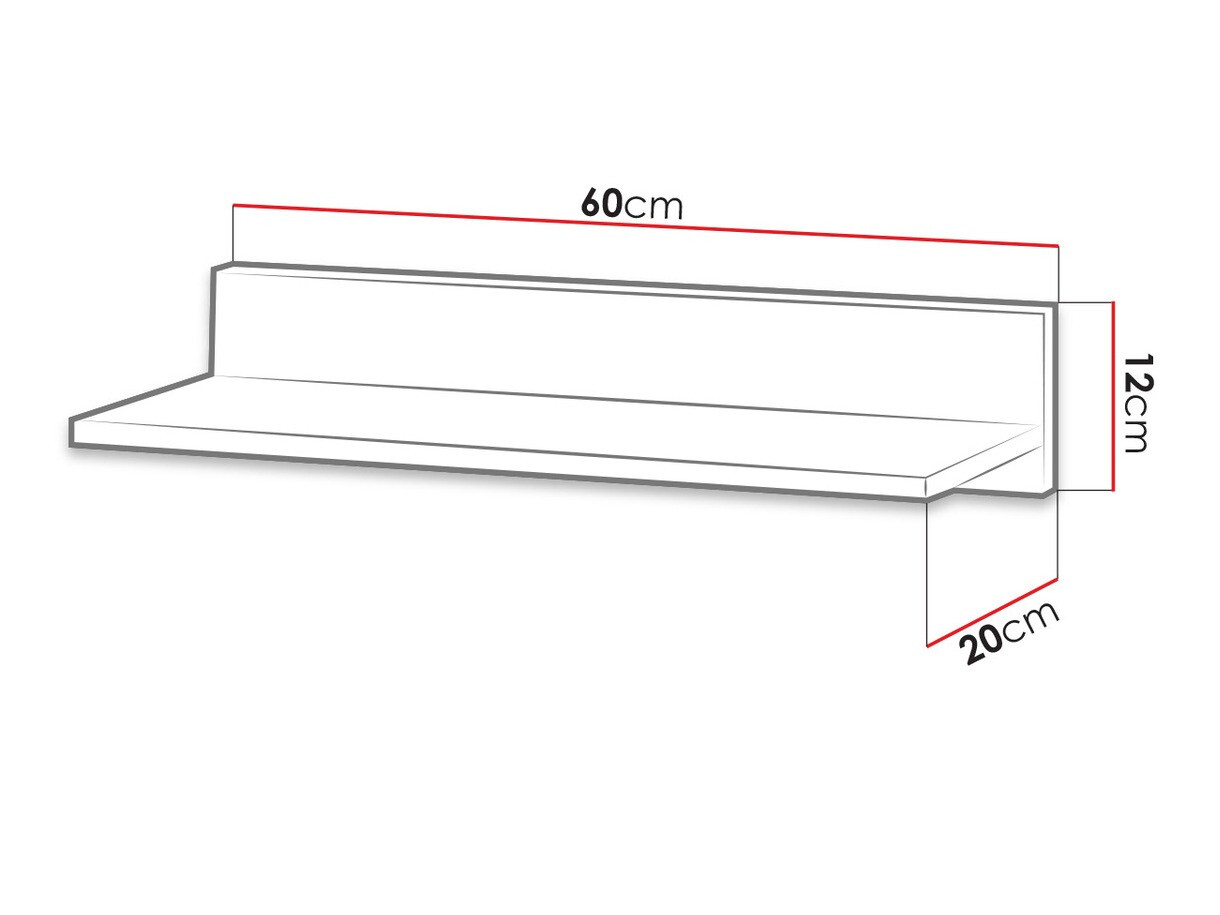 Zidna polica Tivlue 108