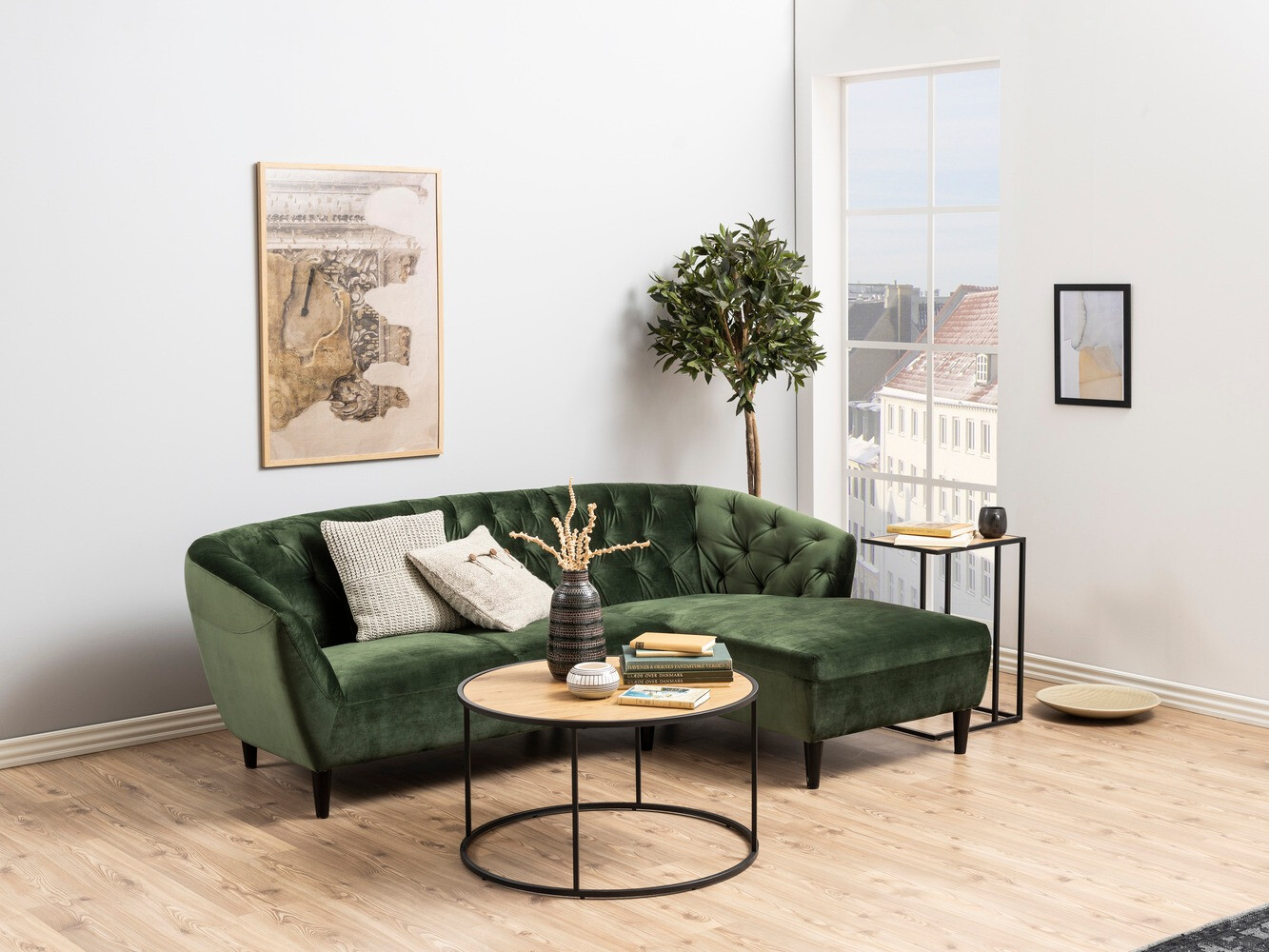 Pomoćni stol Norsica Sevferi 127 (Divlji hrast + Crna)