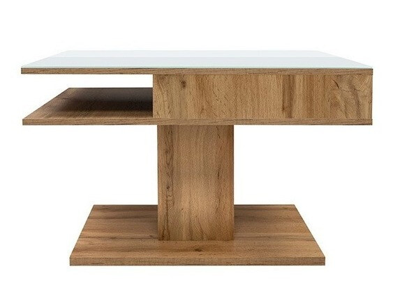 Stolić za kavu Boston 208 (Hrast Wotan + Bijela)