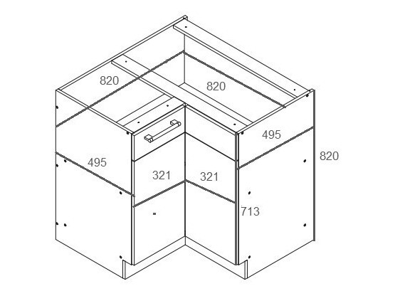 Modularan kutni ormarić Mode Beech 118