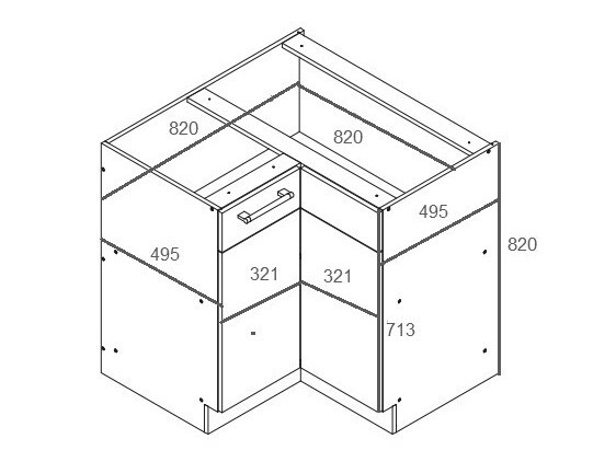 Modularan kutni ormarić Mode Dark 118