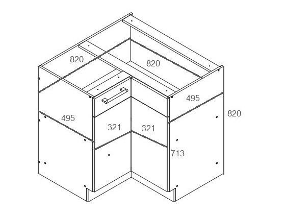 Modularan kutni ormarić Mode White 118