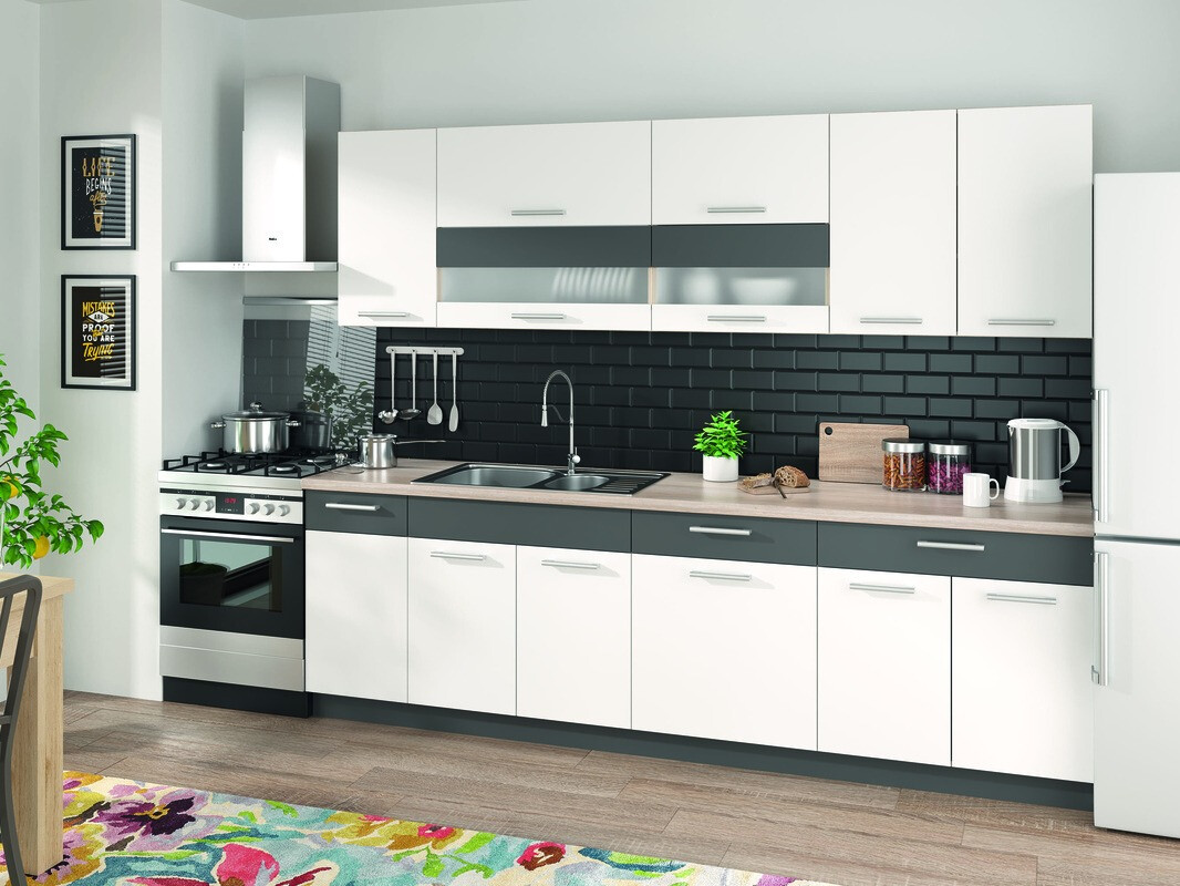 Modularni ormarić s ladicom i vratima Mode White 117