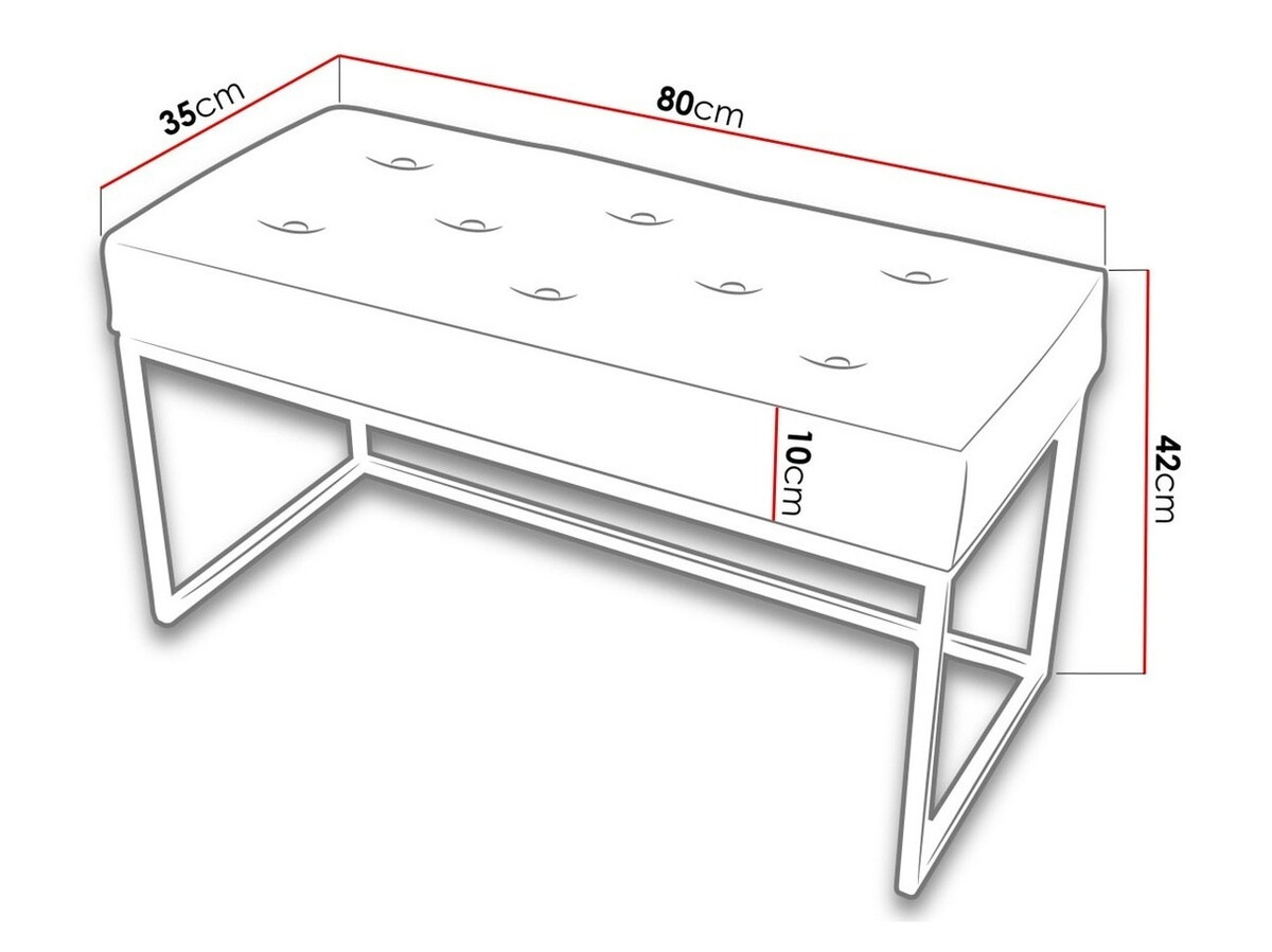 Tapecirana klupa Germantown 103 (French Velvet 685)