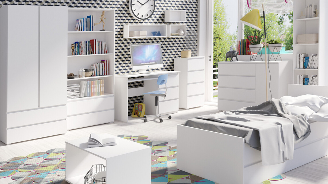 Zidna polica Cirdora 110 (Bijela)