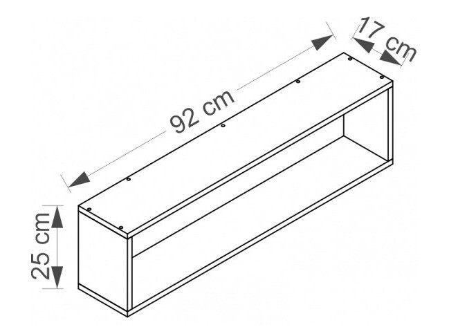 Zidna polica Cirdora 111 (Bijela)