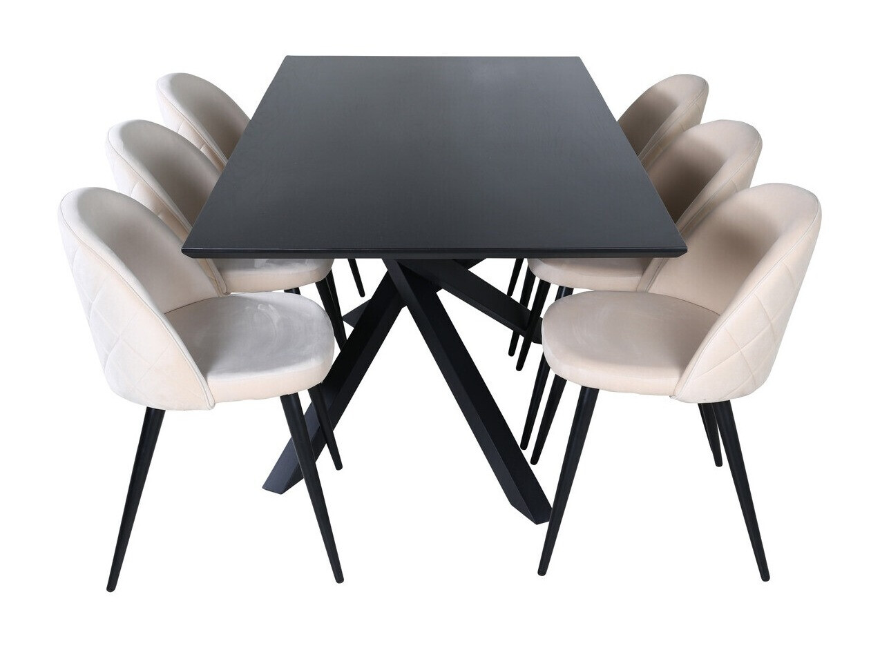 Blagovaonski set Dallas 2693 (Krem + Crna)