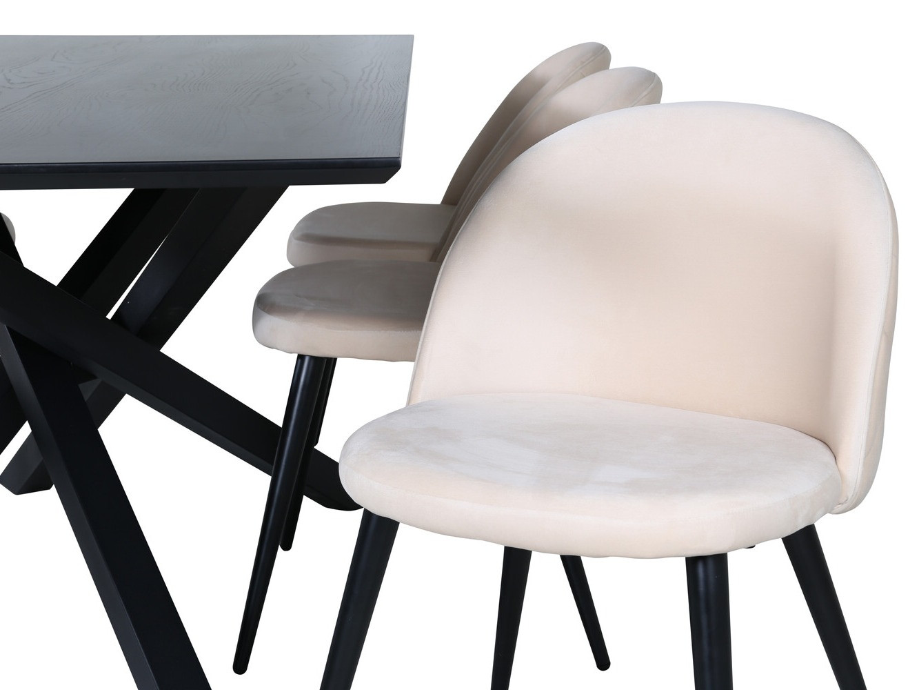 Blagovaonski set Dallas 2693 (Krem + Crna)