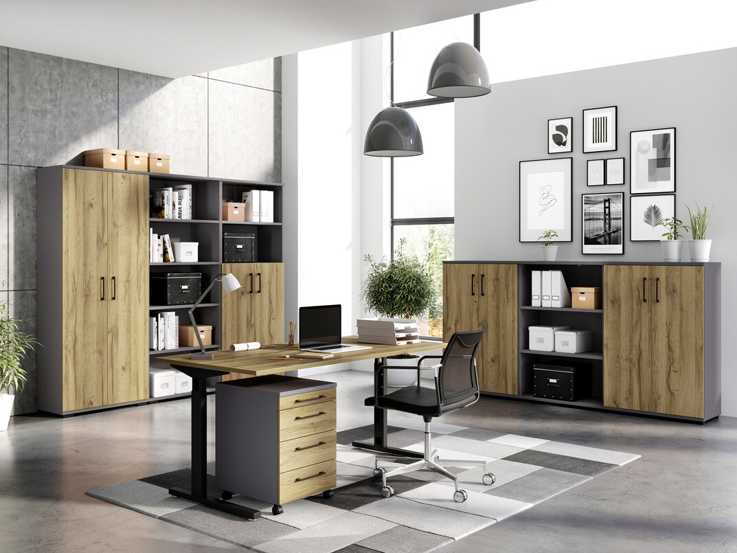 Ormarić Lartesi 101 (Grafit + Hrast Grandson)