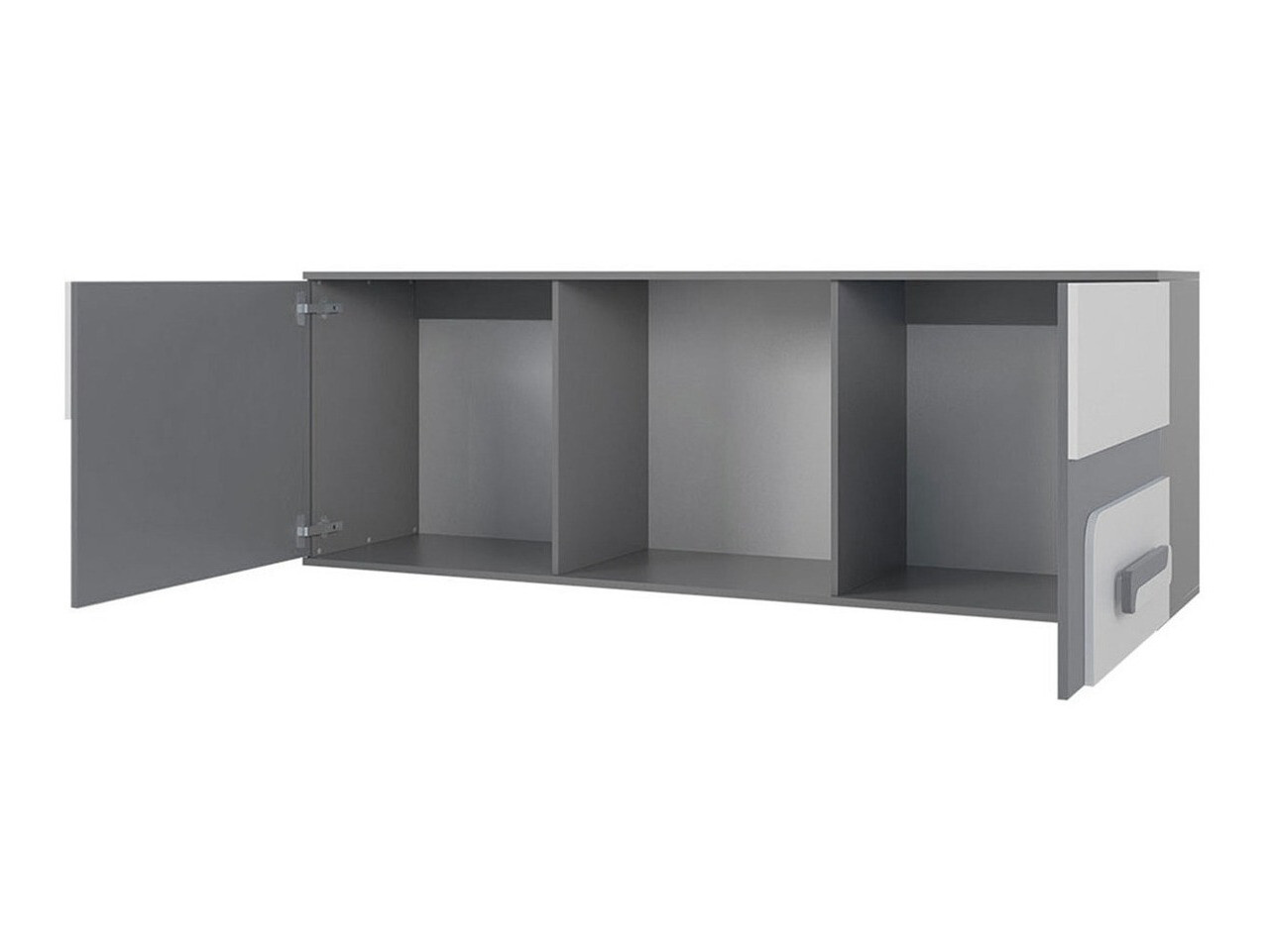 Zidna polica Aviseve 104 (Antracit + Bijela)