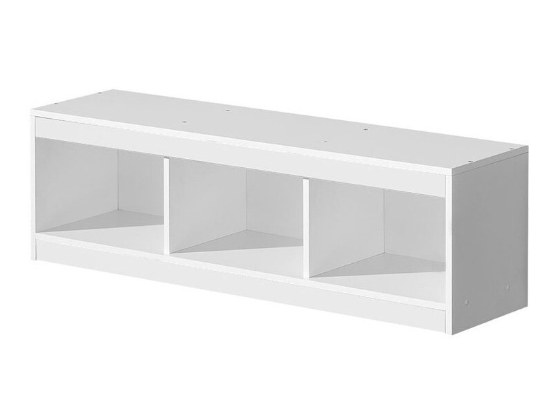 Zidna polica Merevari 106 (Bijela + Sjajno bijela)