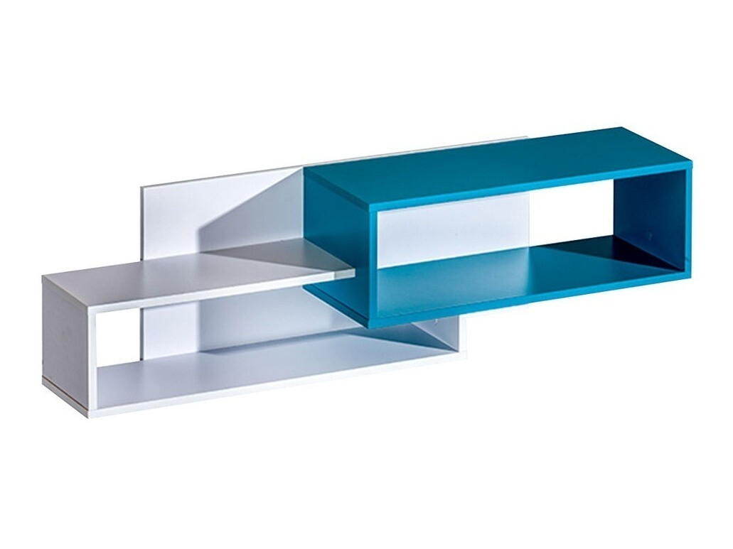 Zidna polica Sorviru 105 (Bijela + Tirkizna)