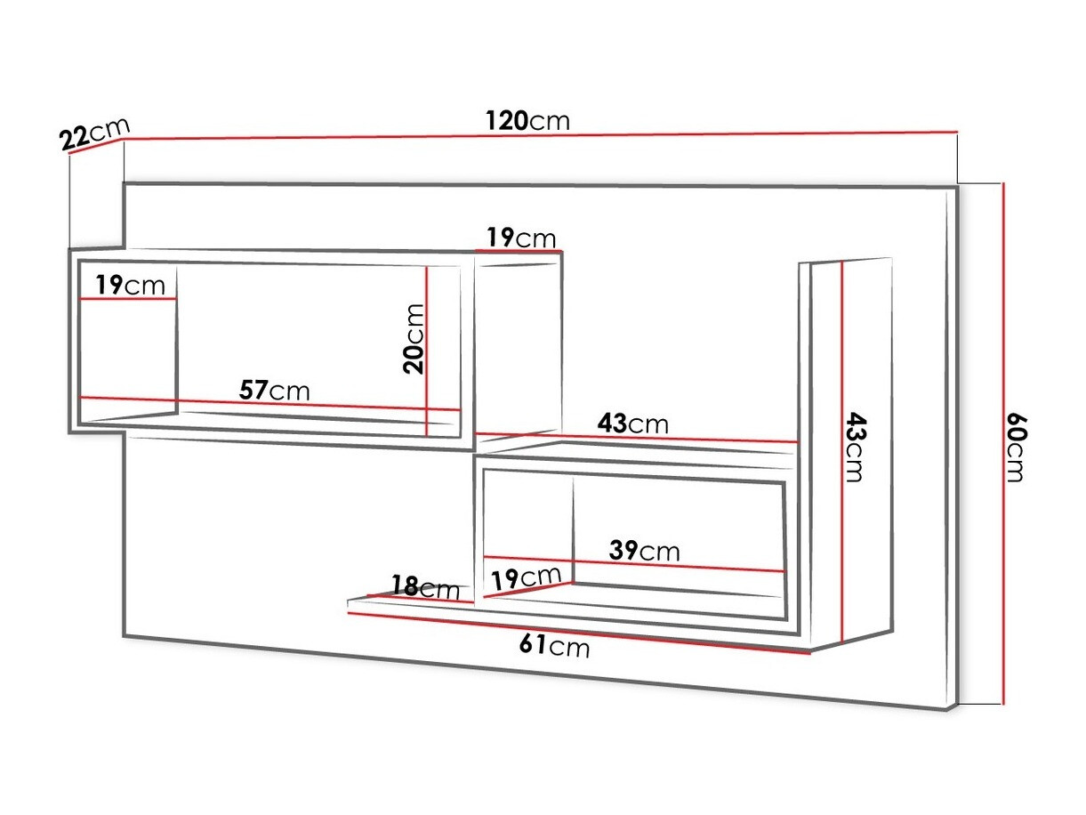 Zidna polica Veravie 129
