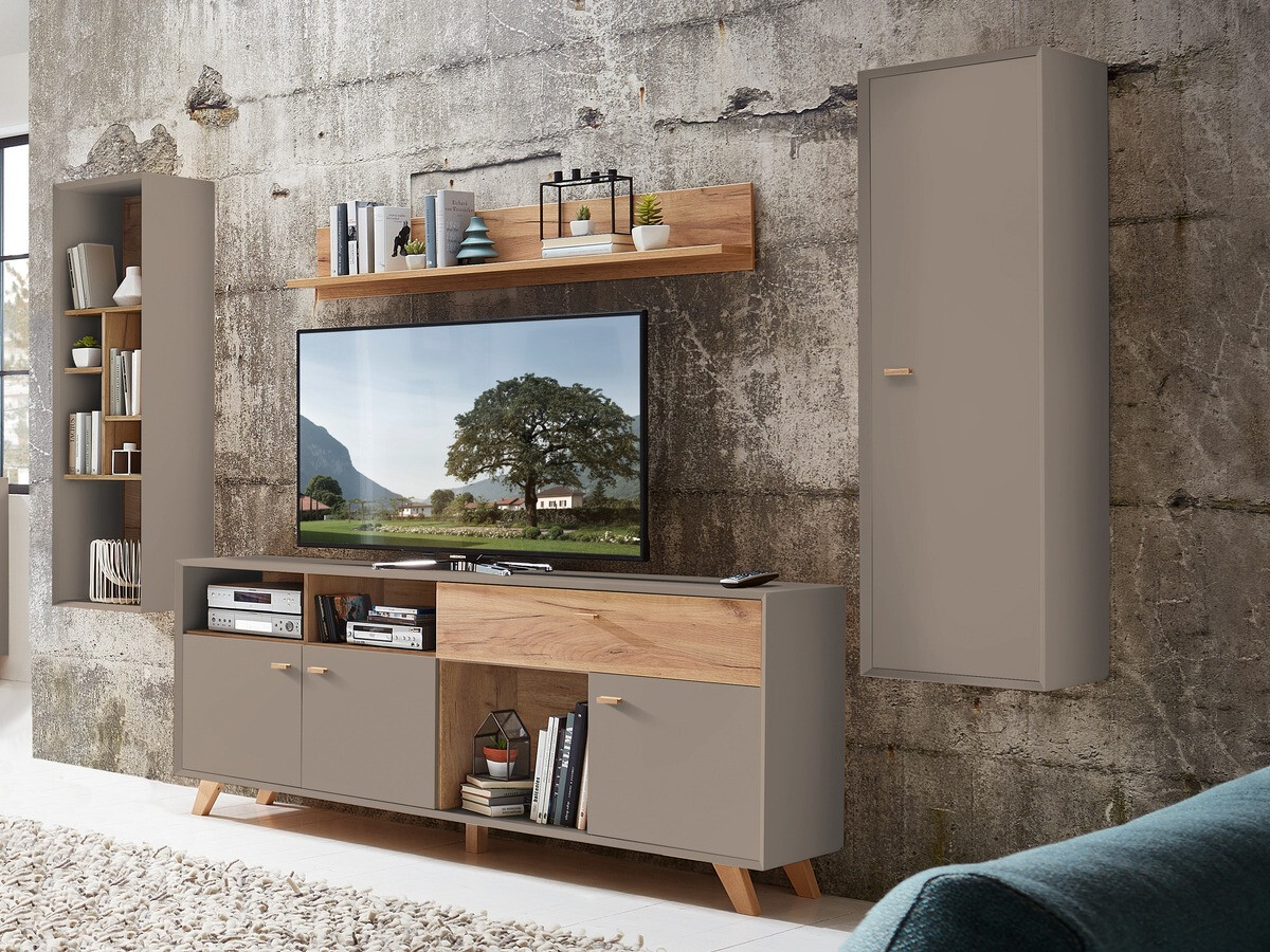 Zidni ormarić Sacramento 505 (Siva + Navarra hrast)