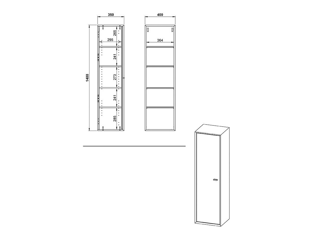 Zidni ormarić Sacramento 505 (Siva + Navarra hrast)