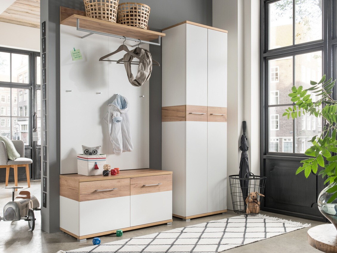 Ormar Nuveno 104 (Bijela + Navarra hrast)