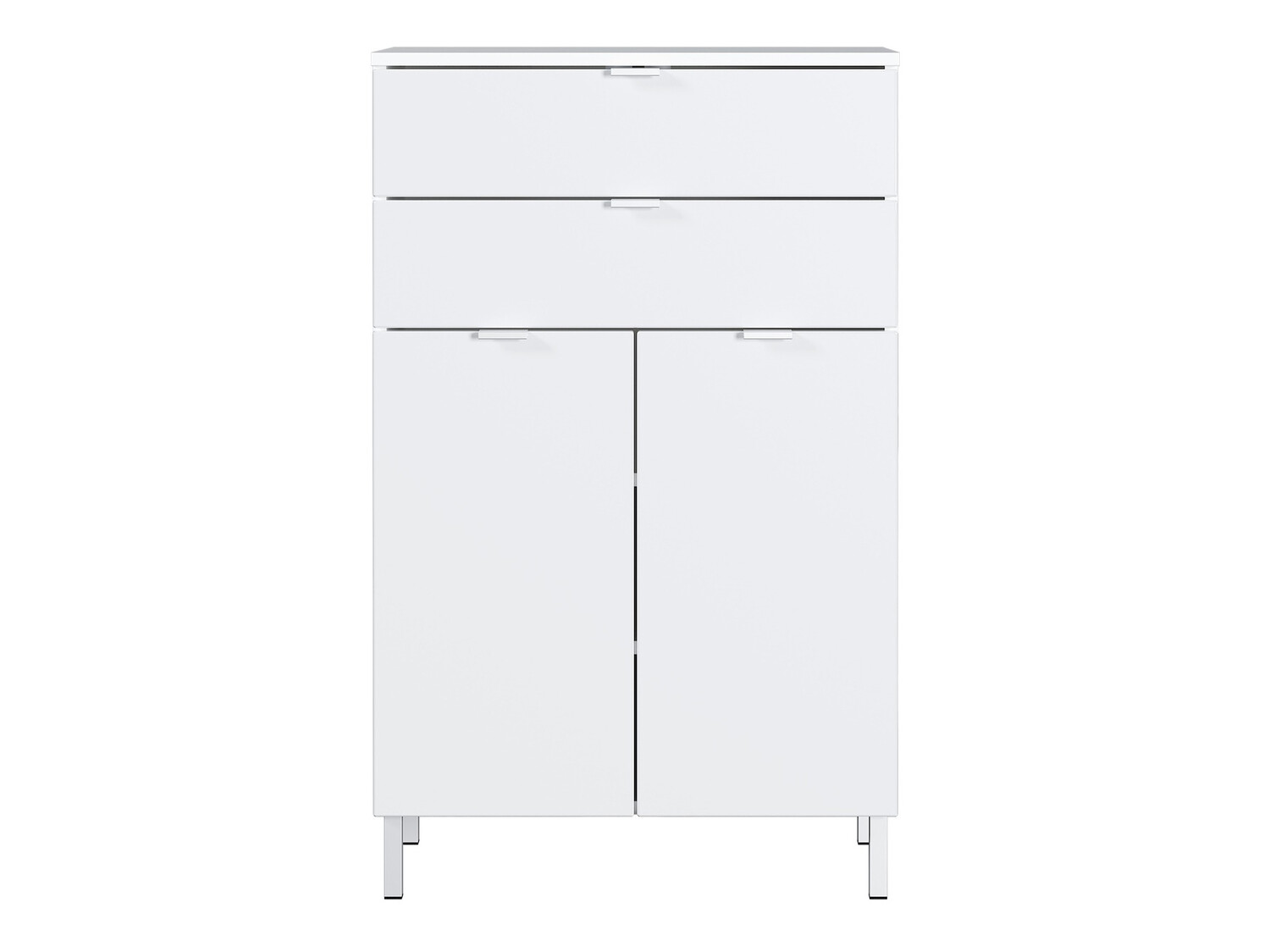 Samostojeći kupaonski ormarić Lomcamo 102 (Bijela + Sjajno bijela)