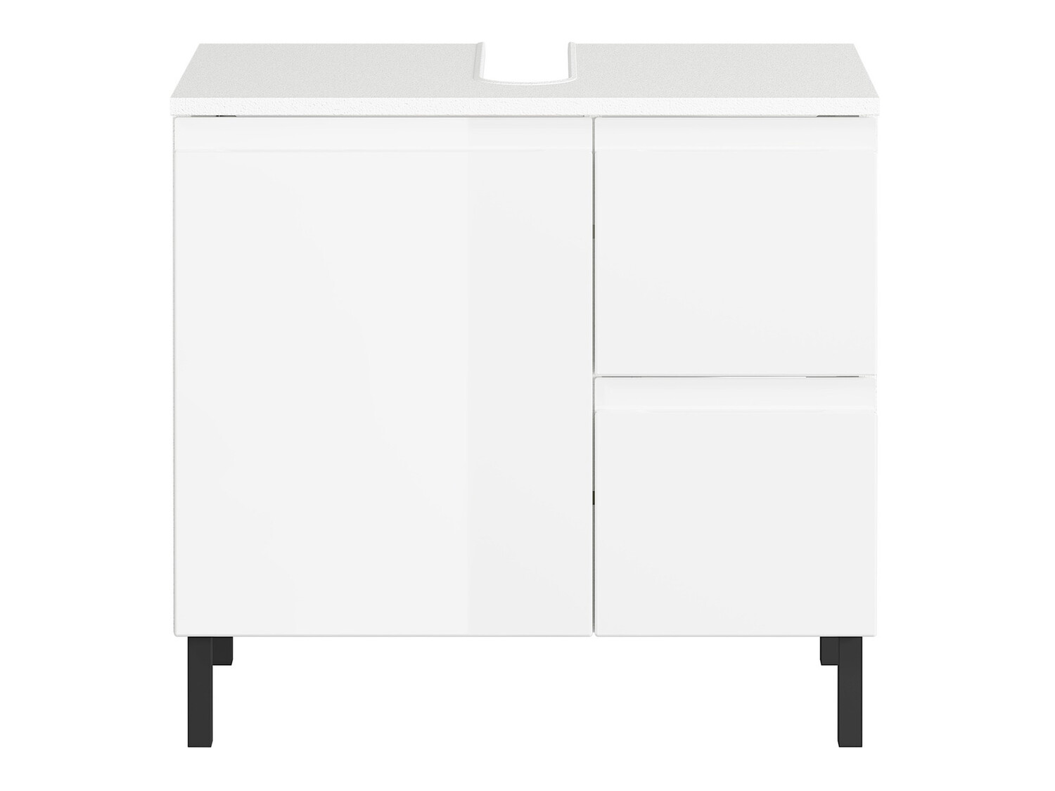 Samostojeći kupaonski ormarić za umivaonik Talmira 103 (Bijela + Sjajno bijela)