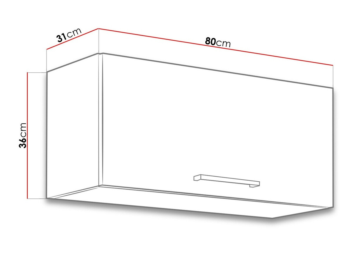 Modularan zidni ormarić Wood White 131