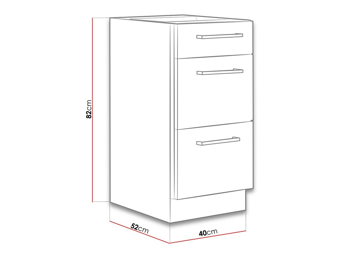 Modularni ormarić s ladicama Wood Grey 132