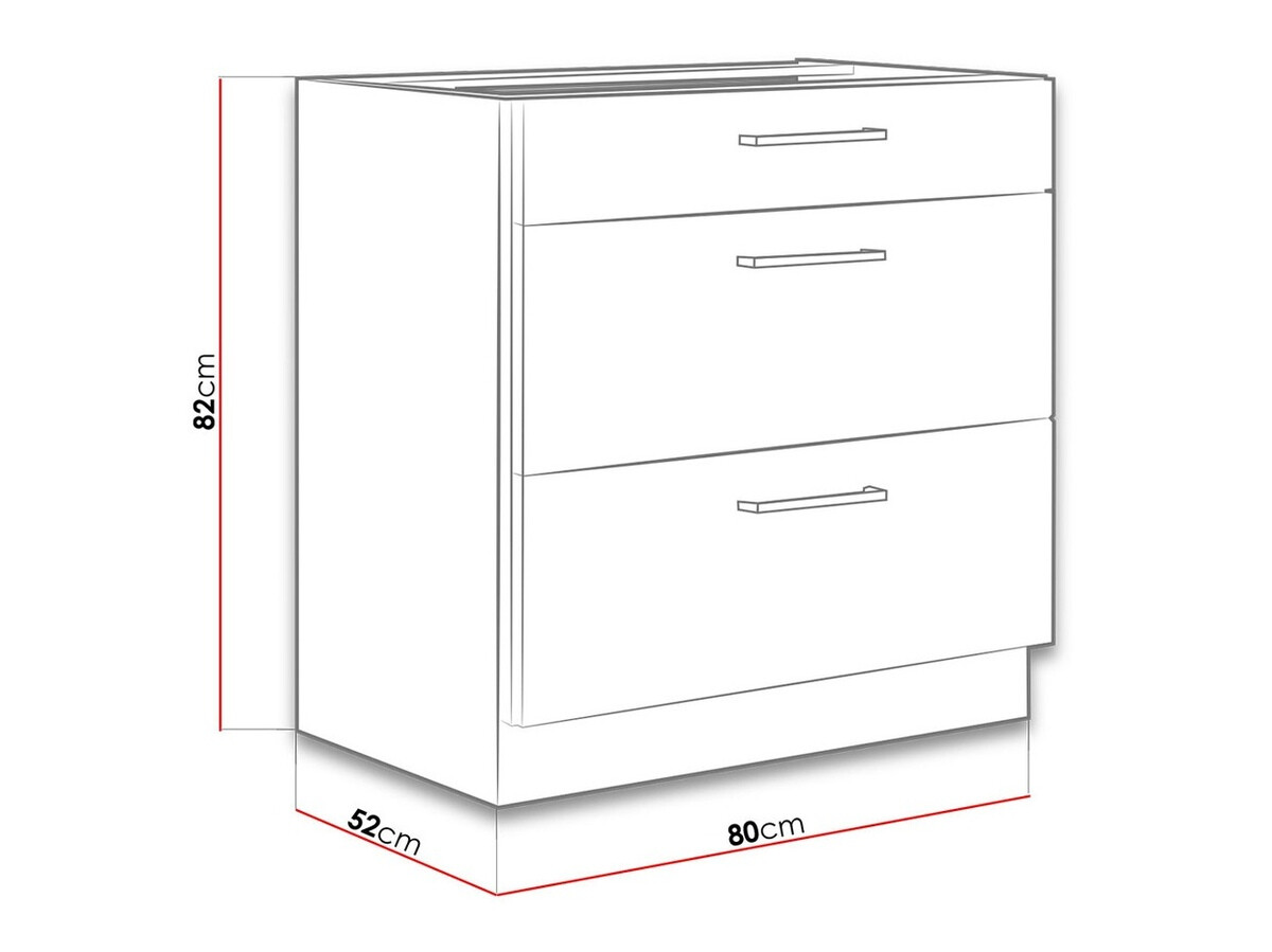 Modularni ormarić s ladicama Wood White 123