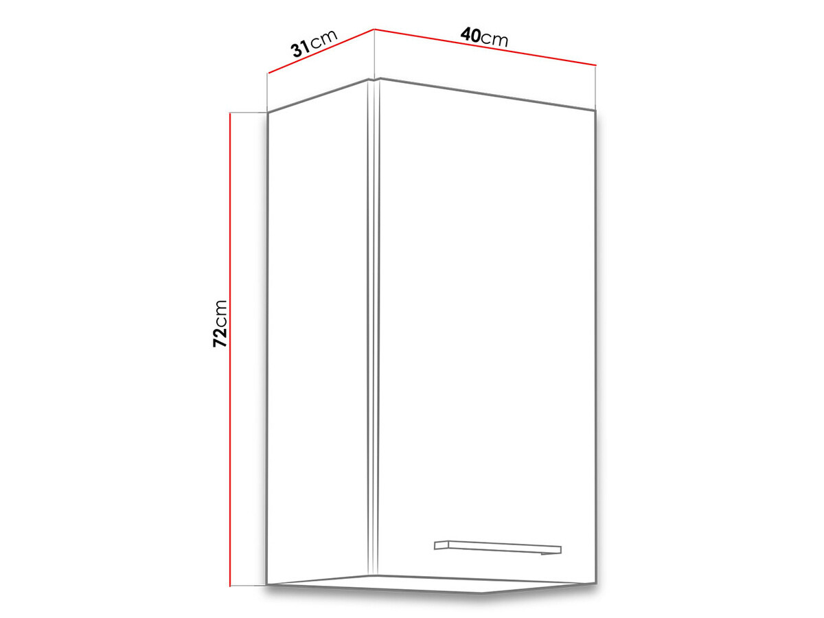 Modularan zidni ormarić Wood White 118