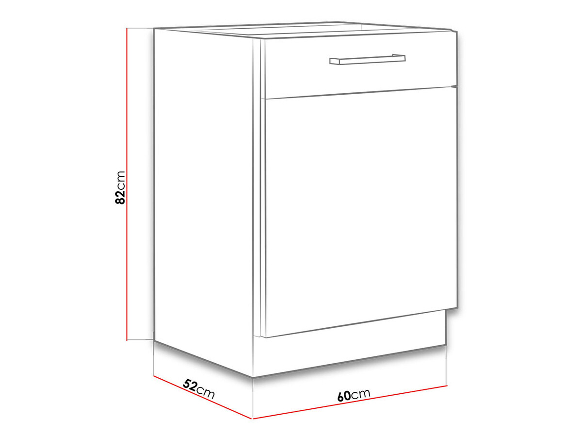 Modularni ormarić s vratima Wood White 116