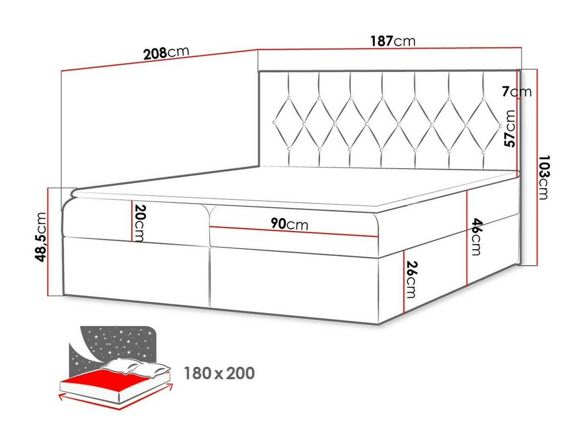 Boxspring krevet Hortulus (Mikrofaza 10)