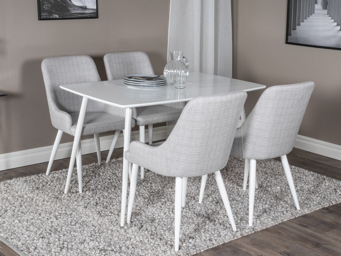 Blagovaonski set Dallas 1895 (Bijela + Svijetlo siva)