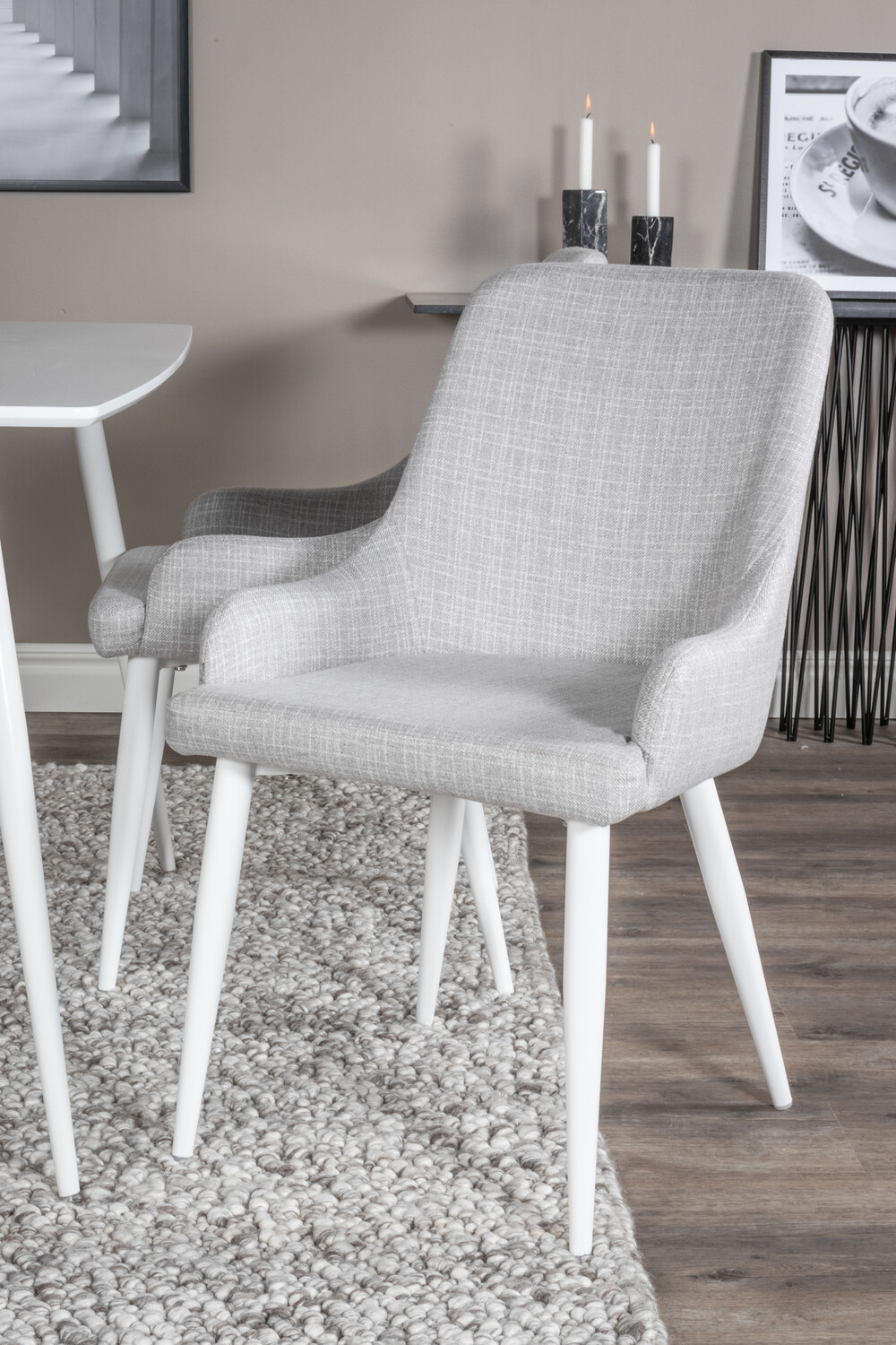 Blagovaonski set Dallas 1895 (Bijela + Svijetlo siva)