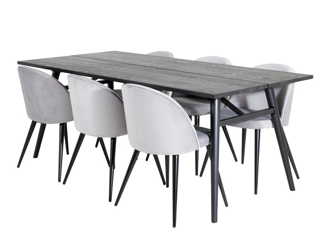 Blagovaonski set Dallas 1676 (Siva + Crna)