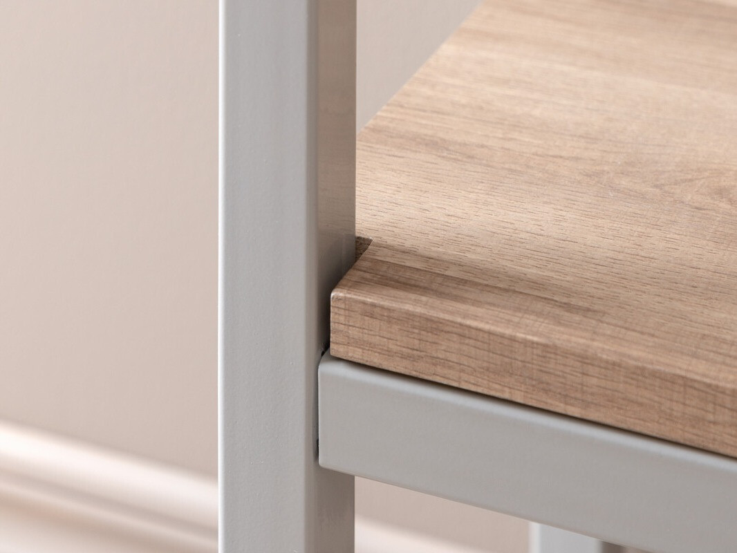 Konzolni stolić Dallas 2521 (Svijetlo drvo + Siva)