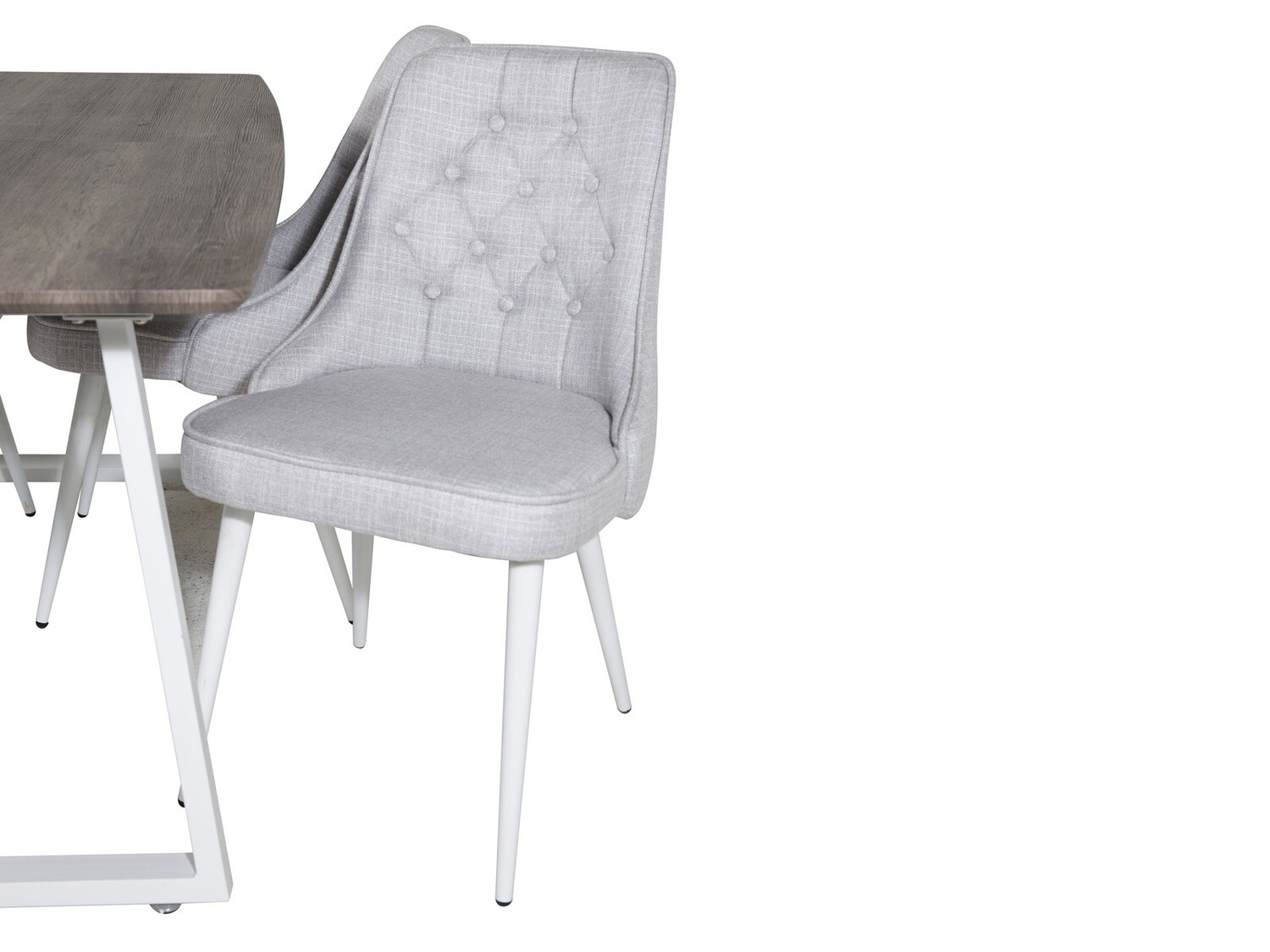 Blagovaonski set Dallas 1805 (Bijela + Svijetlo siva)