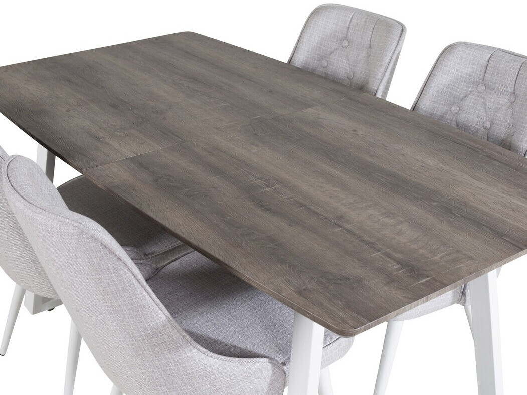 Blagovaonski set Dallas 1805 (Bijela + Svijetlo siva)