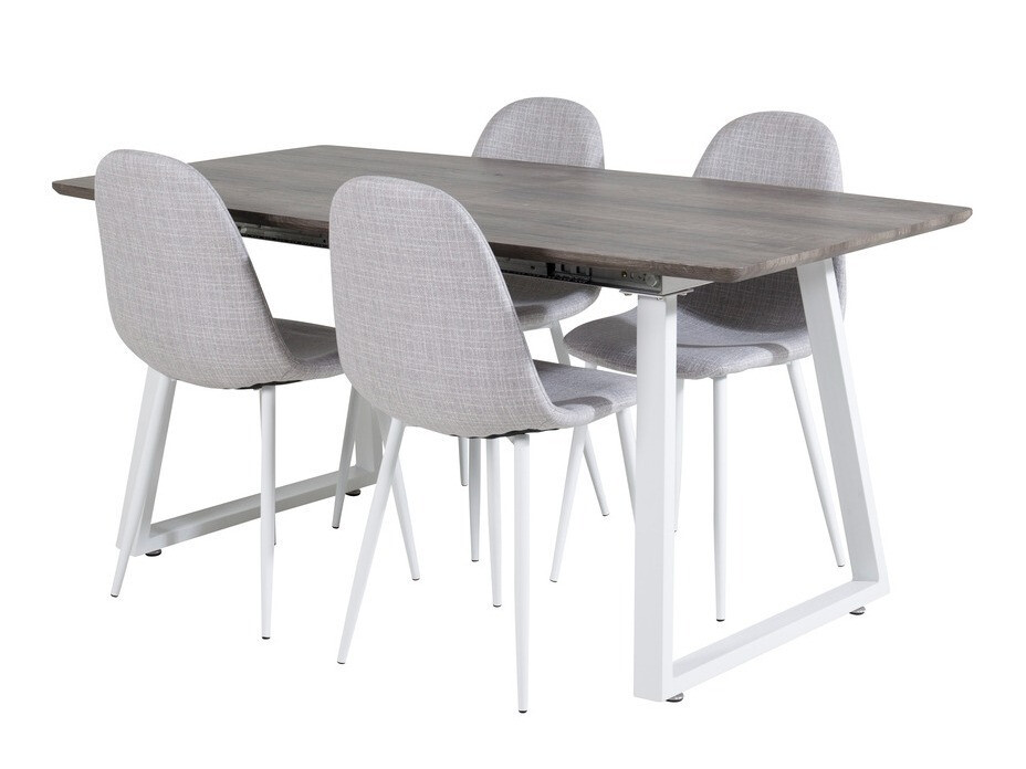 Blagovaonski set Dallas 1979 (Bijela + Svijetlo siva)