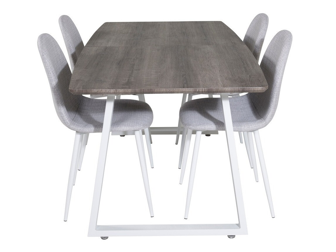 Blagovaonski set Dallas 1979 (Bijela + Svijetlo siva)