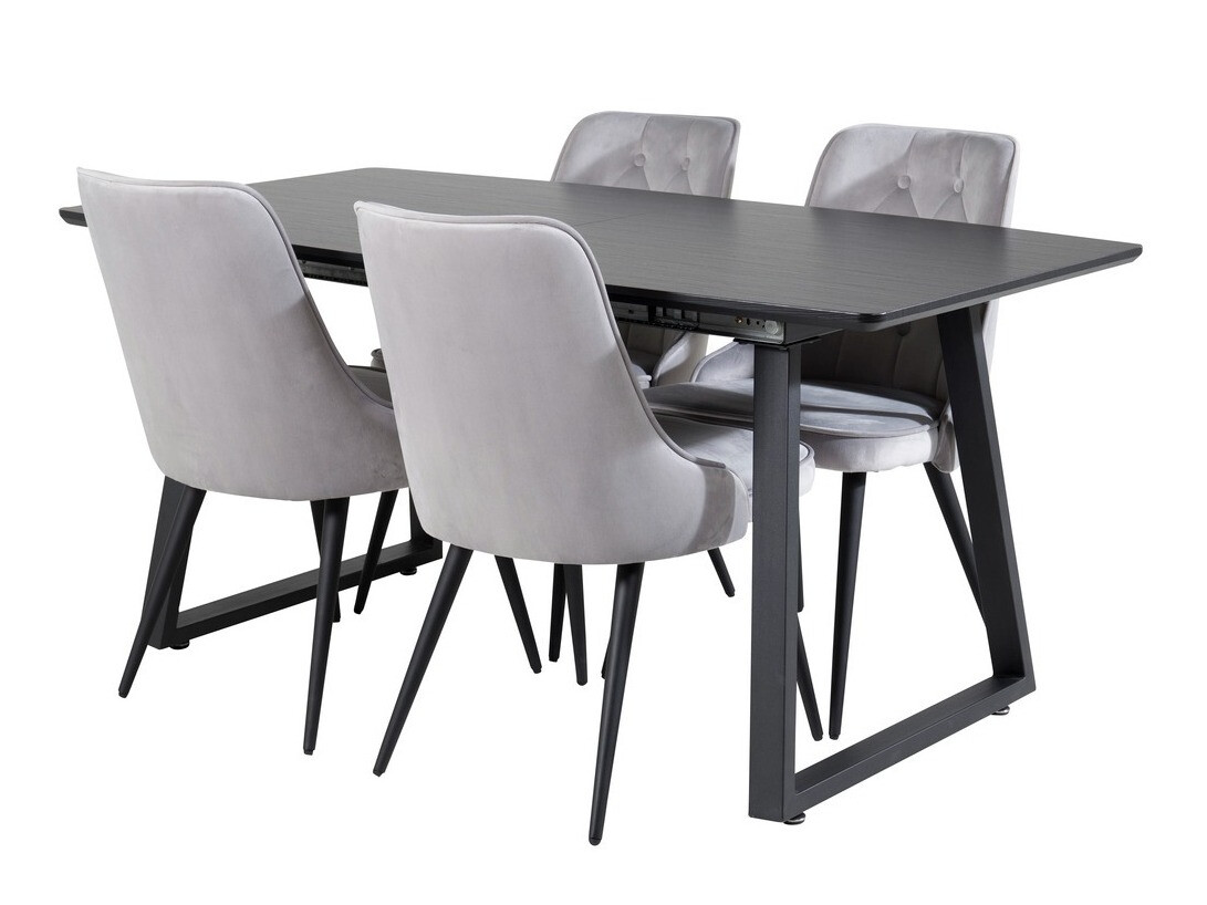 Blagovaonski set Dallas 1993 (Crna + Svijetlo siva)