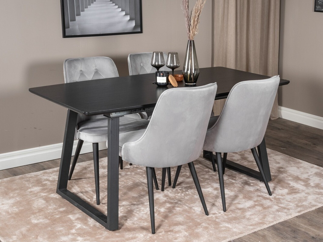 Blagovaonski set Dallas 1993 (Crna + Svijetlo siva)