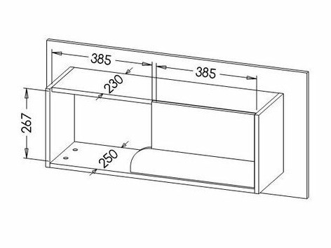 Zidna polica Lomteo 108