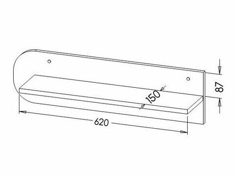 Zidna polica Lomteo 109