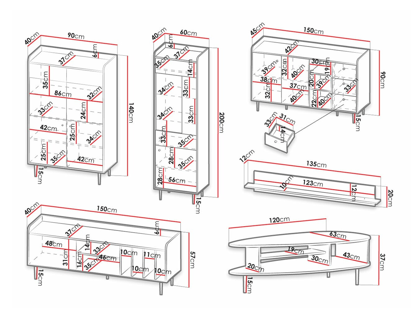 Set za dnevni boravak Ferenou 110
