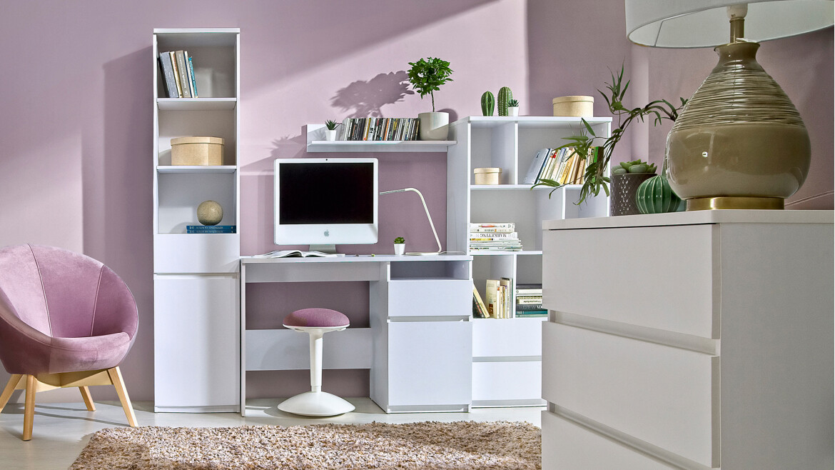 Zidna polica Evaropha 107 (Bijela)