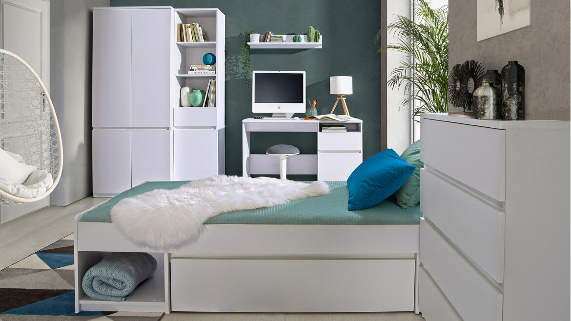 Zidna polica Evaropha 107 (Bijela)