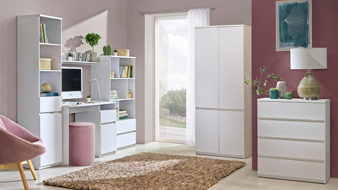 Zidna polica Evaropha 107 (Bijela)