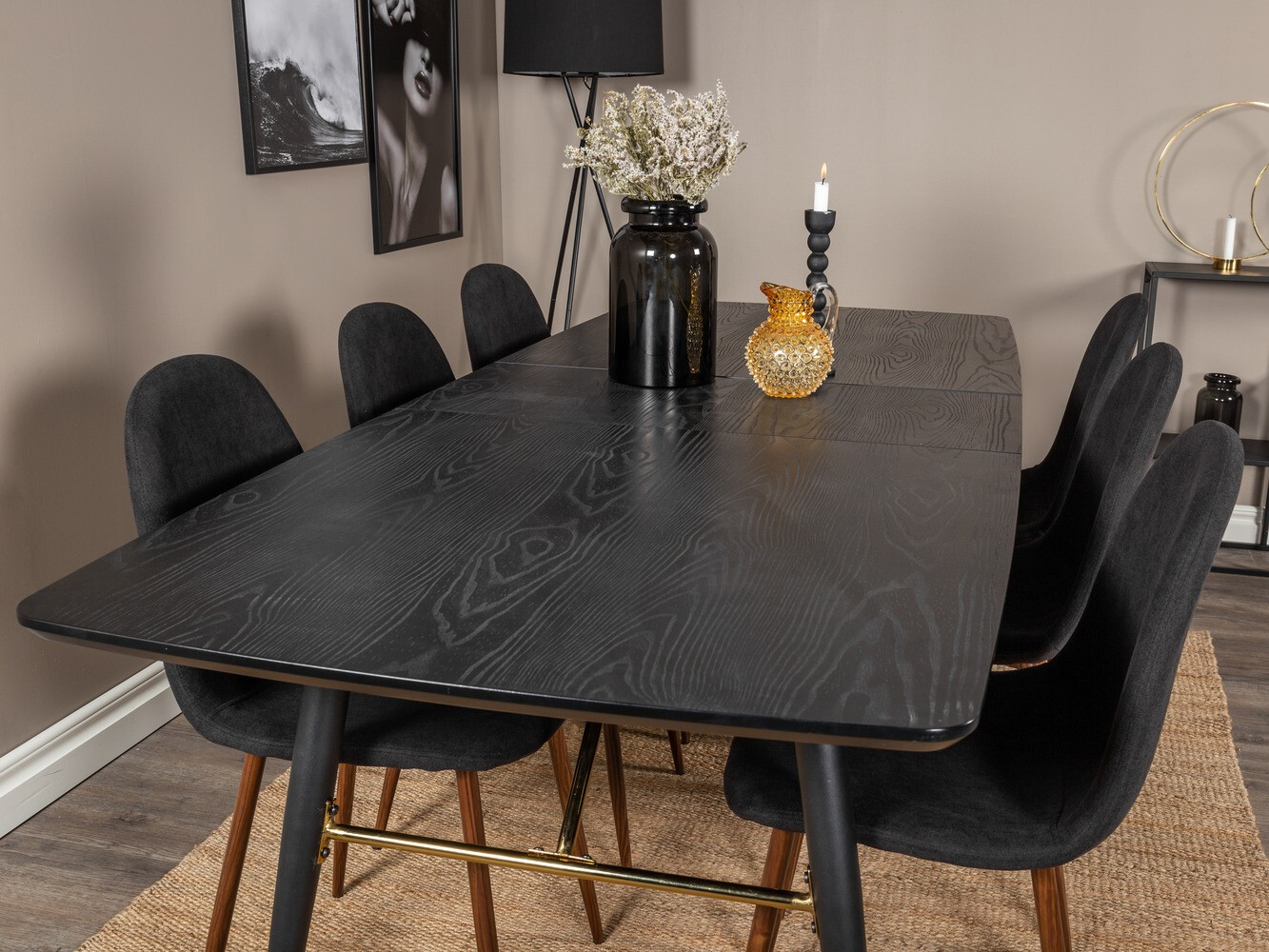 Blagovaonski set Dallas 1443 (Crna + Orah)