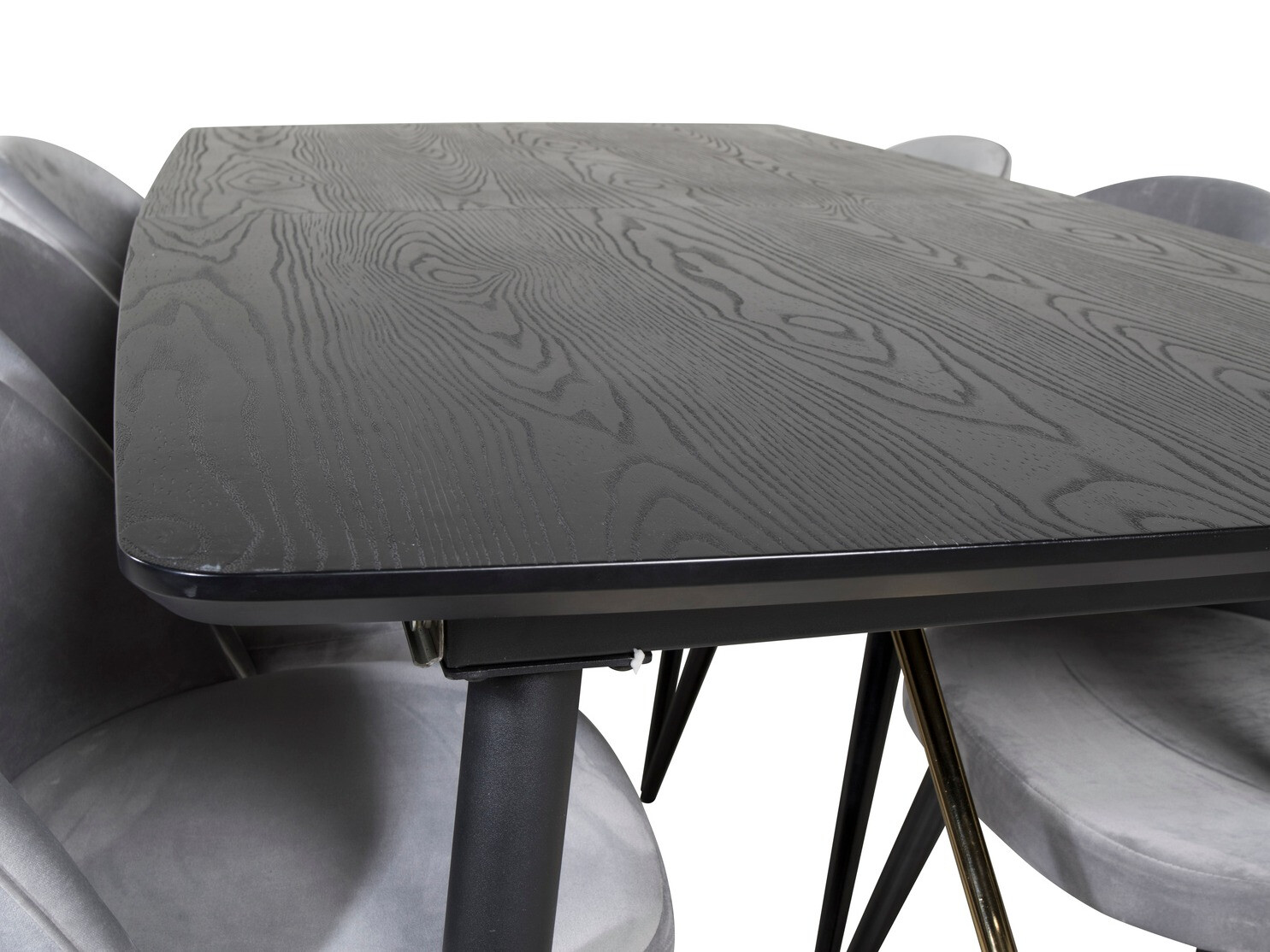 Blagovaonski set Dallas 1449 (Svijetlo siva + Crna)