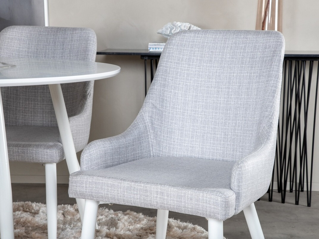 Blagovaonski set Dallas 1533 (Svijetlo siva + Bijela)