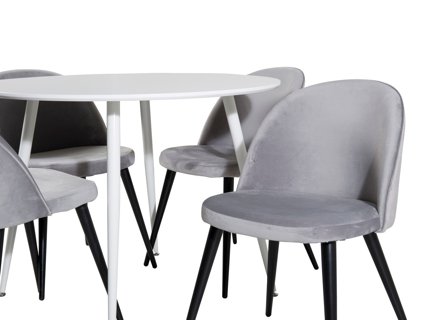 Blagovaonski set Dallas 1536 (Svijetlo siva + Crna)