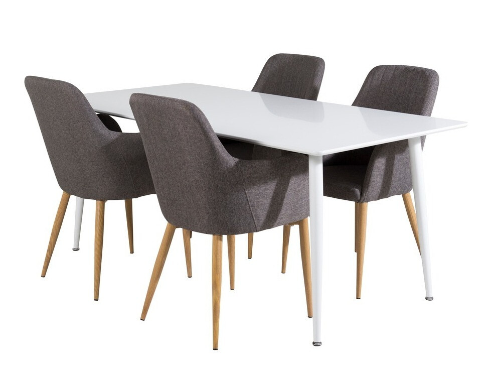 Blagovaonski set Dallas 1623 (Tamno sivo + Smeđa)