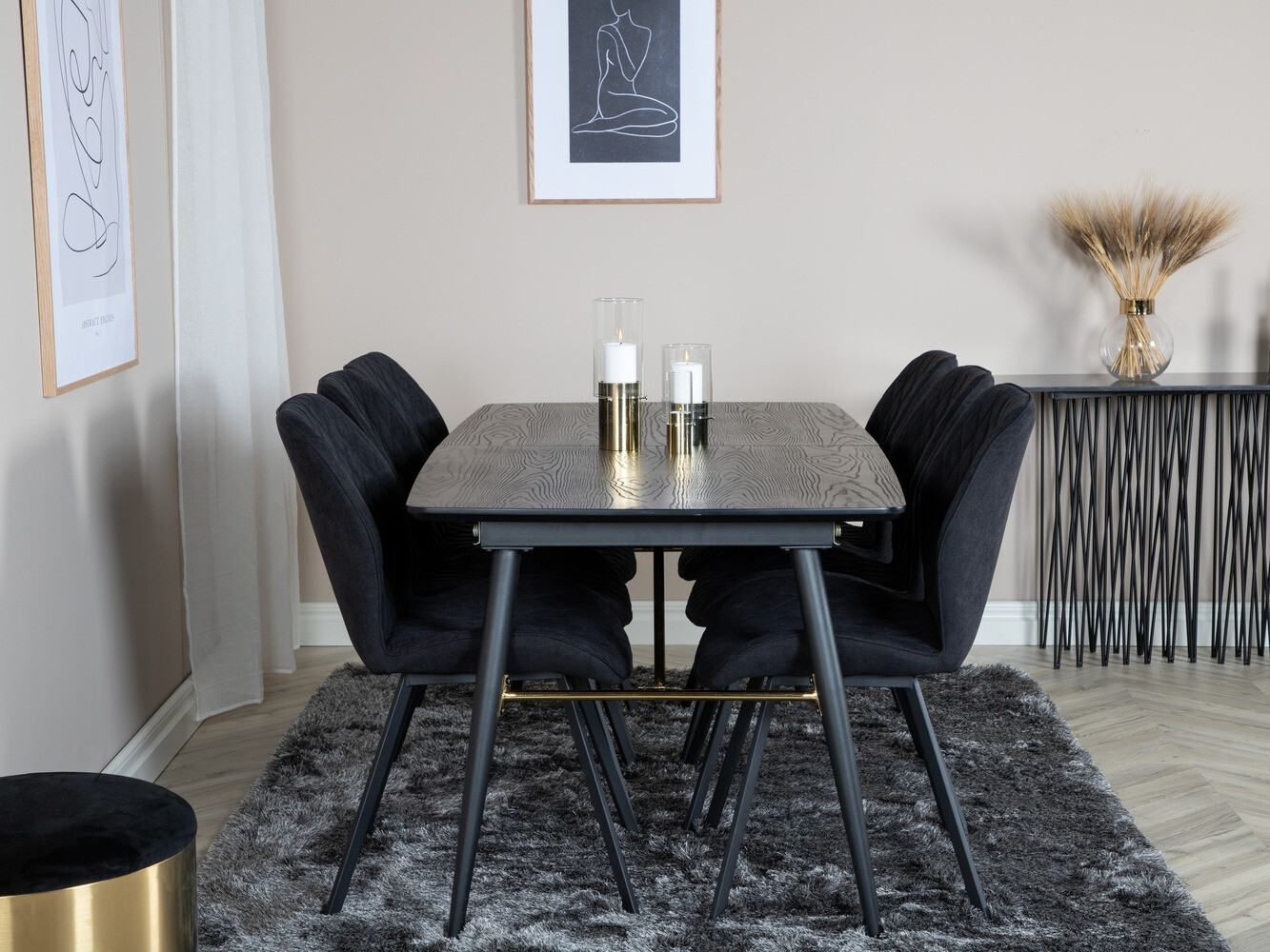 Blagovaonski set Dallas 1647 (Crna)